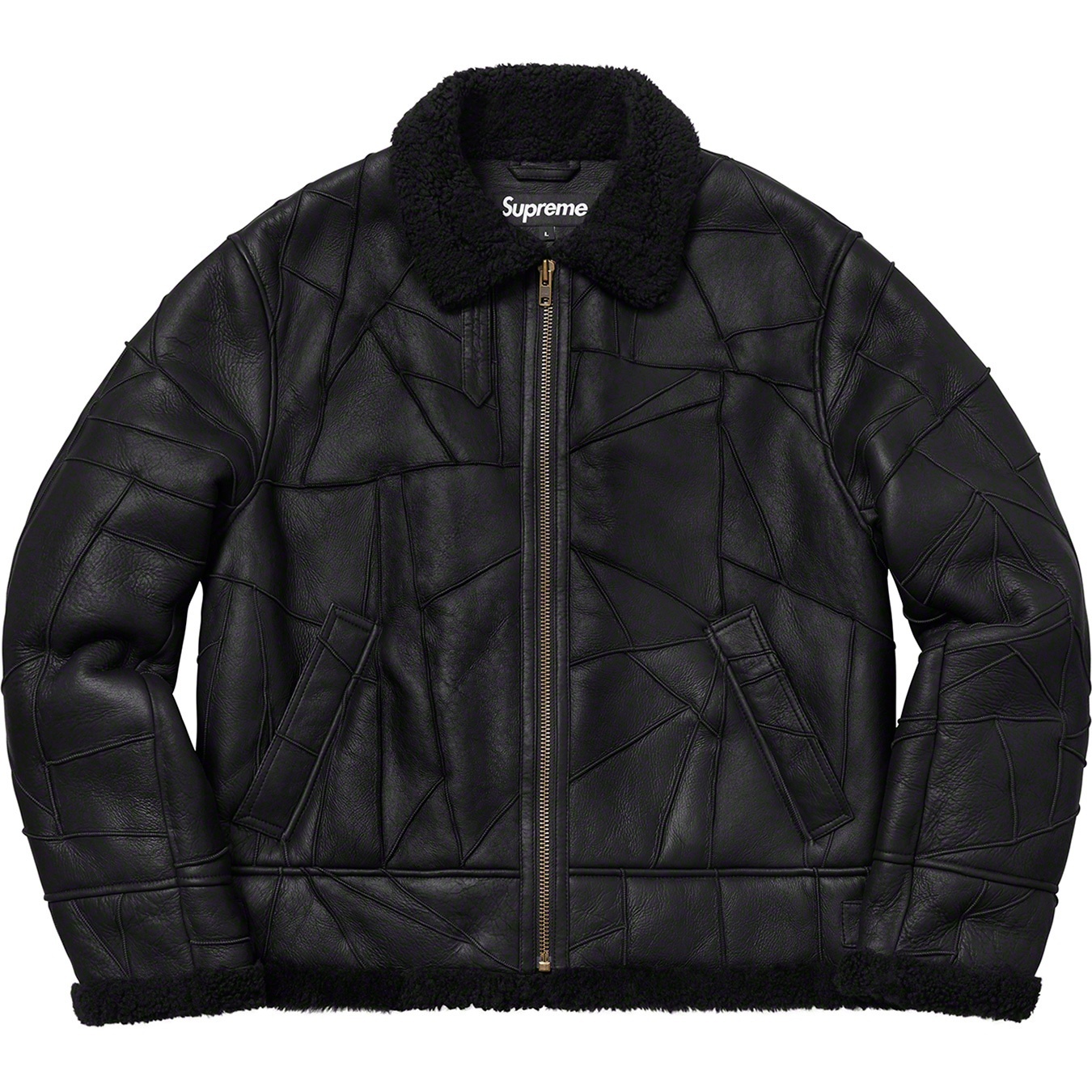 Patchwork Shearling B-3 Jacket view 7